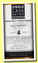 Kilchoman 4 yo 2007/2012 (58.4%, Single Cask Nation, 1st fill bourbon, cask #378/07)